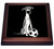3dRose Funny Cute Grey and White Greyhound Racing Dog Playing Soccer... - Trivets (trv_326029_1)