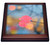 3dRose Two red cotoneaster Leaves, Grey Background. Minimalist Autumn Art - Trivets (trv_328751_1)