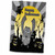 3dRose Happy Halloween message and grey monster in moonlight with bat and... - Towels (twl-125907-1)