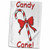 3dRose Blonde Designs Happy Holidays For All - Candy Cane With Red Bow - Towels (twl-160416-1)