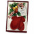 3dRose Holiday Cheer Greeting with Red Mittens Candy Cane and Holly Cartoon - Towels (twl-172753-1)
