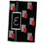 3dRose Modern Geometric Black Red Grey Square Pattern Monogram Letter E - Towels (twl-215222-1)