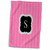 3dRose BrooklynMeme Designs - Pink and Grey Chevron Monogram Initial S - Towels (twl-222055-1)