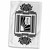 3dRose Monogram Letter D- Black on White Art Deco Initial - Towels (twl-241155-1)