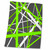 3dRose Lines of Lime and White Geometric Pattern On Grey - Towels (twl-355498-2)