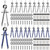 Professional Geometry Compass, Metal Compass, Compass Drawing Tool, Drawing Compass, Drafting Compass with Extra Refills for School Office Drafting, Woodworking, Silver, Blue (20 Pieces)
