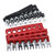 Yootop 10Pcs 8 Positions Jumper Block Terminal Strips Fork Type Barrier Spade Wire Connector Black and Red 400V 10A