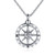 LuxglitterLin Nautical Compass Urn Necklace for Ashes Travel Cremation Memorial Jewerly Engraved No Matter Where You are My Heart is Always with You
