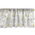 Ambesonne Grey and Yellow Window Valance, Abstract Tree Branches with Leaves Birds and Dots Spring Nature, Curtain Valance for Kitchen Bedroom Decor with Rod Pocket, 54" X 12", Grey Yellow