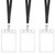 KINGSUM Cruise Lanyard with ID Holder Sets - Flat ID Lanyard with Heavy Duty Clear Vertical ID Card Name Badge Holder (Black)