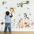 wondever Baby Safari Animals Wall Stickers Jungle Animals Elephant Giraffe Lion Peel and Stick Wall Art Decals for Baby Nursery Kids Bedroom Classroom