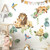 wondever Safari Animal Lion Wall Stickers Jungle Animal Tree Branch Peel and Stick Wall Art Decals for Baby Nursery Kids Bedroom Classroom