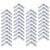Wealrit Pack of 40 Silver L Shape Bracket Joint Support Flat Plate Bracket Right Angle Corner Brace Mending Plate