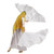 MUNAFIE Elliptic Worship Flags for Dance Praise Church Flags for Worship Banderas de Danza White