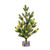 KPCB Small Christmas Tree Mini Tabletop Lighted Pine Tree with Wood Base (15.7 inch)