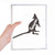Kangaroo Black And White Animal Notebook Loose Leaf Diary Refillable Journal Stationery