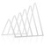 STOBOK File Sorter Organizer Triangle Iron Desktop Storage Rack Decorative Bookshelf Magazine Newspaper Holder for Magazines Binders and Mails White