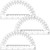 3 Pieces Plastic Protractors Bulk Clear Math Protractors 180 Degrees 6 Inch Translucent Protractors for Geometry, Angle Measurement, Kids Students School Office Supplies