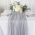 Grey Chiffon Table Runner 10ft Sheer Table Runner Tulle Table Runner 29x120 Inches Romantic Table Runner for Wedding Table Decorations(Grey, 1 Pack )