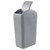 Yesdate 3.5 Gallon Trash Can with Swing-Top Lid, Plastic Garbage Can, Grey, F