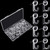 Push Pin Hooks Plastic Heads Pin Tacks Clear Wall Thumb Tacks Hanging Nails Decorative Push Pins for Cork Bulletin Board Map Photos Calendar, Home Office School Supplies, Transparent (25 Pieces)
