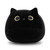 Pochita 3D Black Cat Plush Stuffed Animal Toy Pillow, Fat Plushie, Kawaii Pillows Cat Shape Design Lumbar Back Cushion Decoration