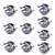 Hilitchi 10Pcs 3/4" Clamp Type Cable Connectors Assortment Kit, Clamp Type Connector Fittings Most Junction Box Cable Connector for Metallic Conduit Protect Cables