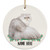 Funny Personalized Name Persian Cat White Grey Gifts 2023 Christmas Tree Ornaments Circle Ceramic