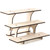 3-Tier Retail Table Display Stand Portable Retail Wooden Display Riser Straight Display Racks for Craft Shows Farmers Markets Countertop Cupcakes Candy Jewelry Small Products Display