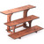 3-Tier Retail Table Display Stand Portable Retail Wooden Display Riser Straight Display Racks for Craft Shows Farmers Markets Countertop Cupcakes Jewelry Small Products Display (Walnut Color, 1 Pack)