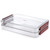 BTSKY 2 Pack Clear Plastic Stackable Storage Box File Protector Case Organizer Portable Project Case Document Holder for 8.5 x 11 Letter A4 File Paper, Plastic Storage Box Office Documents Holder(Small, Red Wine)
