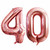 GOER 42 Inch Rose Gold Number 40 Balloons,Jumbo Foil Helium Balloons for 40th Birthday Party Decorations and Anniversary Event