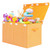 Mayniu Large Toy Storage Box Chest with Lid, Sturdy Toys Boxes Bin Organizer Baskets for Nursery, Closet, Bedroom, Playroom 25"x13" x16" (OR)
