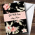Stunning Black Vintage Floral Personalized Get Well Soon Greetings Greetings Card