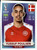 2022 Panini World Cup Qatar Sticker #DEN18 Yussuf Poulsen Group D Denmark Mini Sticker Trading Card