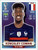 2022 Panini World Cup Qatar Sticker #FRA17 Kingsley Coman Group D France Mini Sticker Trading Card