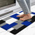 FYATHM Black Blue Grey White Kitchen Rug Anti-Fatigue Kitchen Mat for Floor Abstract Art Geometric Waterproof Non-Slip Kitchen Mat and Rug 17.3"x29.5" PVC Kitchen Floor Rug Mat for Home Sink Laundry