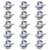 Glarks 10Pcs 3/4" Clamp Type Cable Connectors Clamp Cable Connectors Metallic Conduit Protect Cables for Metallic Conduit Protect Cables