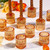 6pcs Candlestick Holders, Gold Glass Taper Candle Holders Candle Holders for Taper Candles, Pillar Candle, Tealight, Votive Candle Holders for Centerpiece Table Decorations
