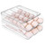 Large Capacity Egg Holder For Refrigerator, Egg Fresh Storage Box For Fridge, Egg Container For Fridge, Clear Plastic Storage Container, Egg Storage Container Organizer Bin (2 Layer)