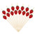 Honbay 100PCS Bamboo Strawberry Cocktail Picks Toothpicks Funny Fruit Sticks Sandwich Appetizer Skewers for Wedding Birthday Party Decorations