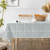 Farmhouse Burlap Grey Table Cloth Rectangle Tablecloth Rustic Natural Dining Gary Table Cloth for Rectangular Table Kitchen Dining Outdoor Boho Table Cover Faux Flax Linen Tassel 55x84 Inch