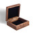 Wood Keepsake Box with Hinged Lid Felt Lining - Decorative Wooden Box for Storage Box, Stash Box, Jewelry Box, or Trinket Box - Square Memory Wooden Box - Walnut Finish- (5.1" x 5.1" x 2.3")