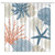 MSAYNFG Nautical Coastal Shower Curtains Coral Starfish Seashell Beach Ocean Nautical Themed Underwater Vintage Fabric Bathroom Decor Set with Hooks?70" Wx70 H?