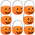 NUOBESTY 8pcs Mini Portable Halloween Pumpkin Bucket Pumpkin Candy Bucket Halloween Lantern Candy Bucket Trick or Treat Bucket with Handle Pumpkin Candy Pail Holder