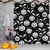 CCXTCZ Halloween Shower Curtain Scary Pumpkin Bat Star Moon Gothic Magic Mysterious Horror Spooky Fantasy Gothic Fabric Bathroom Decor Curtains with Hooks,Black White