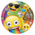 Unique Round Dinner Paper Plates - 9" | Rainbow Fun Emoji | 8 Pcs