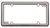 Cruiser Accessories 20680 Nouveau License Plate Frame, Black Chrome w/fastener caps