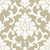 RoomMates RMK9113WP Metallic Gold Damask Peel and Stick Wallpaper