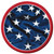 Creative Converting 8 Count Sturdy Style Paper Lunch Plates, 7", Patriotic Symbol
